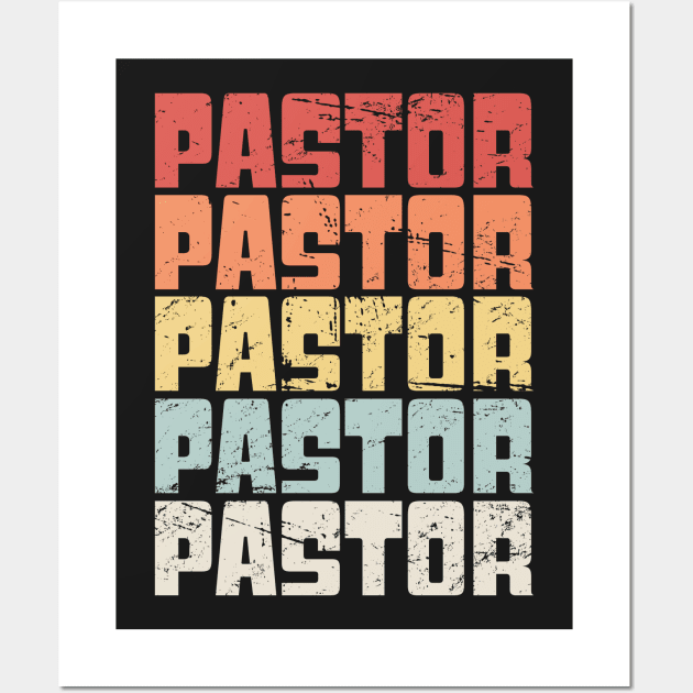 Vintage 70s PASTOR Text Wall Art by MeatMan